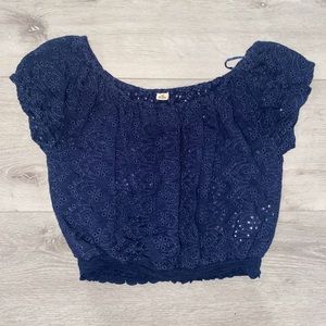 Hollister off the shoulder crop top